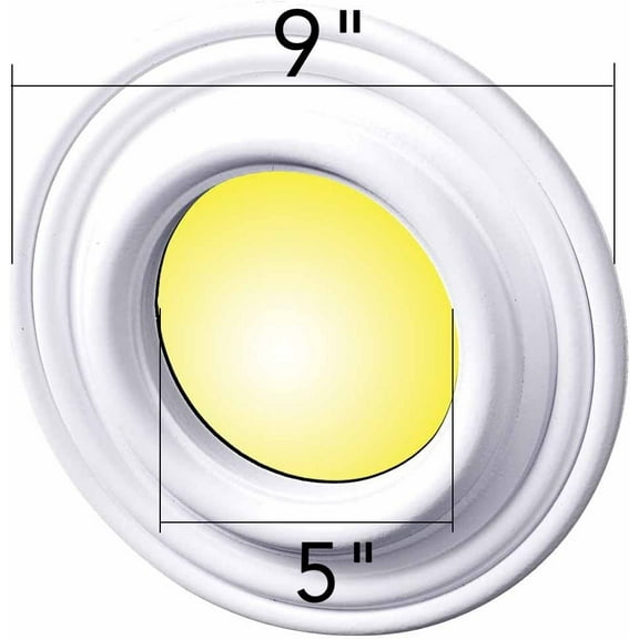 ASIASN-Recessed Lighting Trim 9 in. Wide White Polyurethane Recessed Ceiling Light Trims