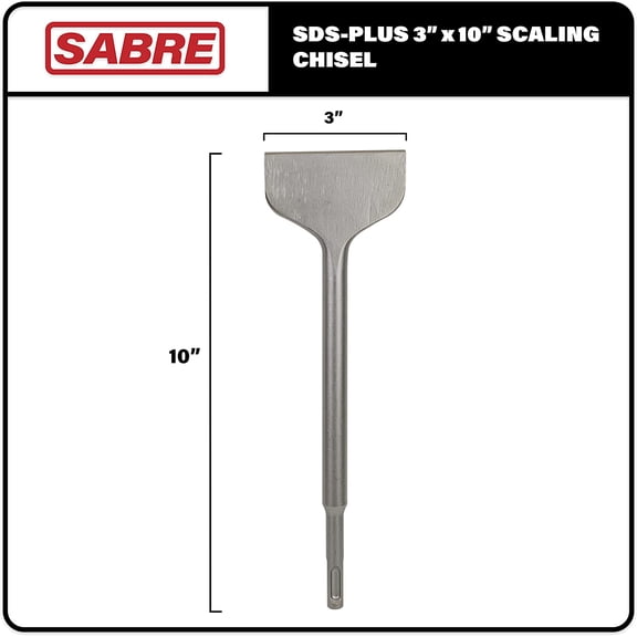 ASIASN-SDS Plus Thinset Scraping Bit 3 x 10, Thinset Scaling Chisel, SDS Chisel Bit for Hammer Drills Tile Removal