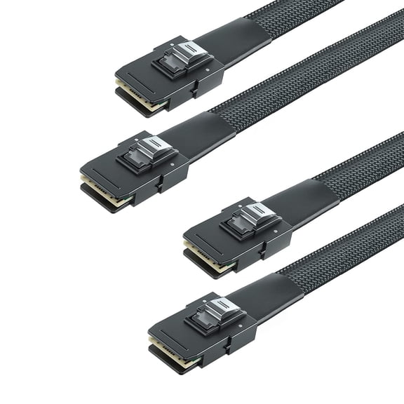 ASIASN-SFF-8087 to SFF-8087 6G Internal Mini SAS Cable for Server Backplane/RAID Card, Hot-Swap Ready with SATA Compatibility, 100-Ohm, 0.5-m(1.6ft), 2 Pack
