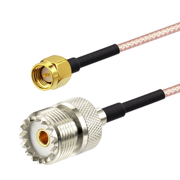 ASIASN-SMA Male to SO239 Coaxial Coax Cable 10ft, SMA to UHF Cable + 3pcs SMA to SO239/ PL259 Adapter Kit for RF Applications/CB Radio/Handheld Radio Antenna/Walkie Talkie etc