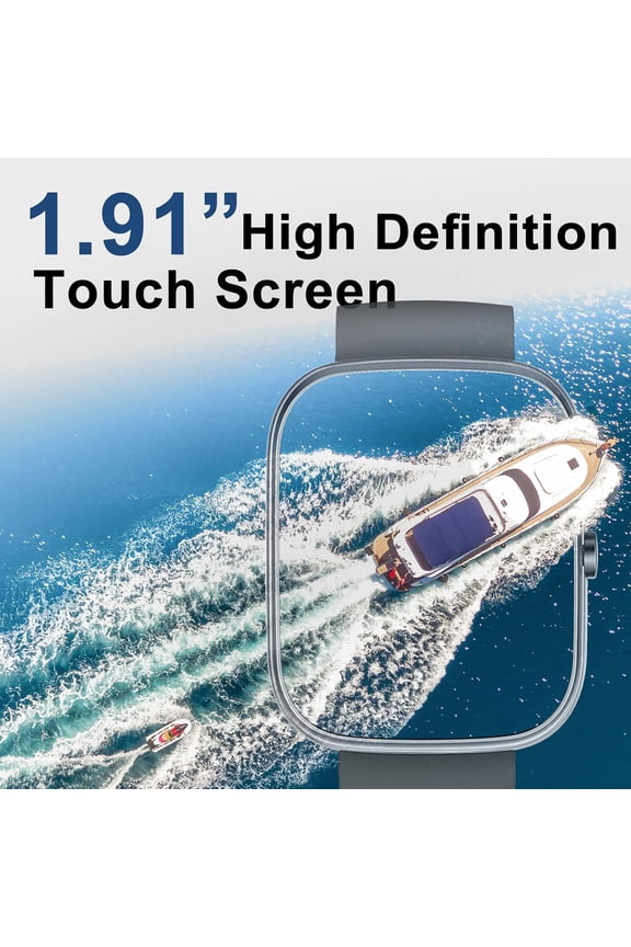 -Smart Watch for Men Women (Answer/Make Call), 2025 New 1.91" HD SmartWatch, Fitness Watch with 120+ Sport Modes, IP68 Waterproof, Heart Rate/Sleep Monitor, Pedometer, Activity Tracker for Andr