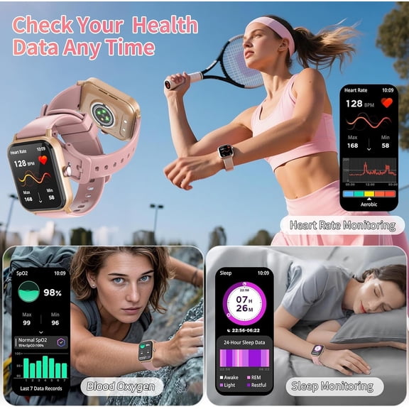 ASIASN-Smart Watch for Men Women with Calling, 1.83" Fitness Tracker with Heart Rate/Sleep Monitor, Step Tracker, New Gen Fitness Watch with 120+ Sports Modes, IP68 Waterproof Smartwatch for Android/