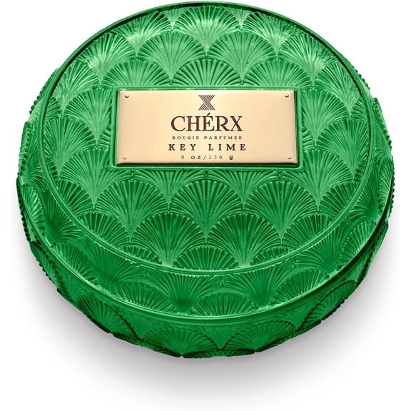 ASIASN-Soy Wax Glass Bowl Candle, 20-25 Hours Burn Time, Natural Essential Oils, Calming Ambiance (Bowl, Key Lime)