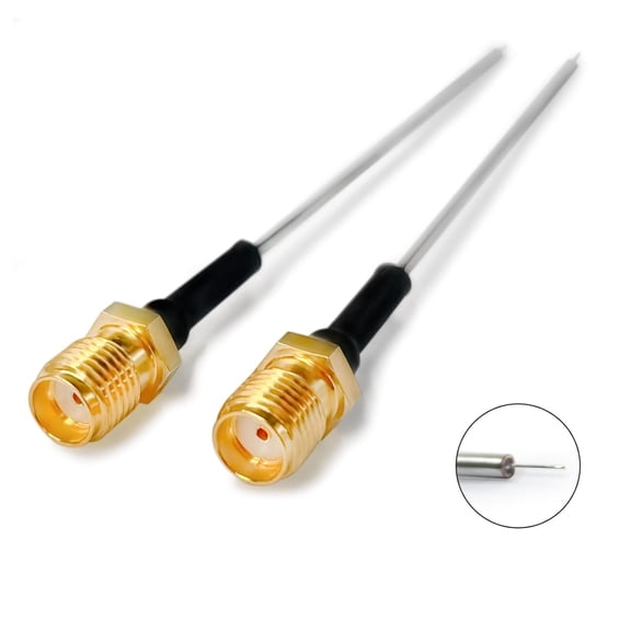 ASIASN-TOJOIN SMA Female to PCB Solder Coaxial Cable 047 Semi-Rigid Cable 12.5GHZ Semi Steel Cable 4 inches (10cm) 2PCS