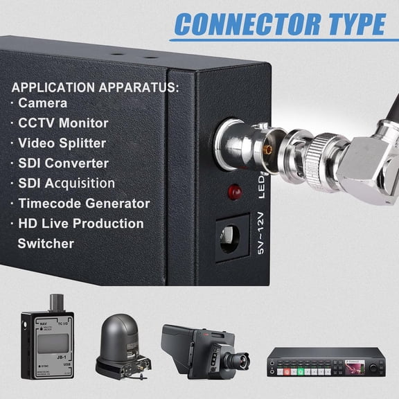 ASIASN-Thin 3G/6G/12G SDI Cable 1ft BNC Cable 75 Ohm Precision SDI Video Cable Right Angle Supports HD-SDI/3G-SDI/4K/8K Monitor Surveillance DVR Recorder