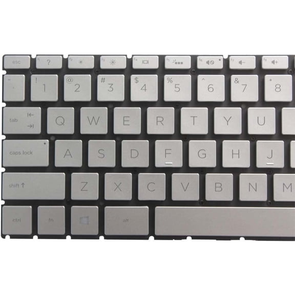 ASIASN-US Silver Backlit Keyboard for HP Pavilion X360 14-CD 14M-CD 14T-CD 14-CE 14-DK, P/N: NSK-XM3BW01 9Z.NF2BW.301 SG-93240-XUA SN6175BL