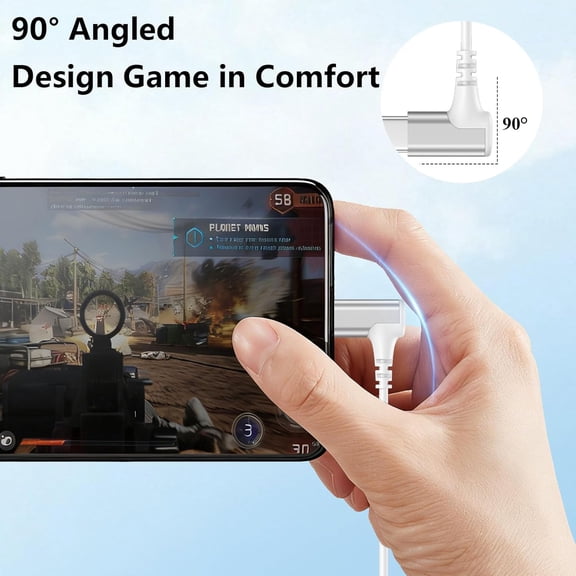 ASIASN-USB C Earbuds Headphone Wired 90 Right Angled Plug in Ear Buds HiFi Sound USBC Headphones Laptop Computer Work Wire Corded Earphones with Microphone for iPhone 17 16 15 for Samsung S25 White