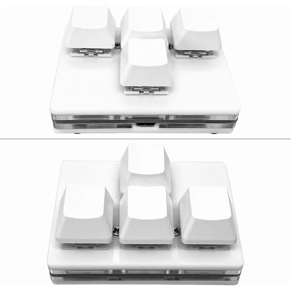 ASIASN-USB Mini 4-Key Keypad One-Handed Mechanical Gaming Keyboard Programming Macro Pad RGB Keypad for Windows Mac OSU HID Standard Keyboard with Red Hot Swappable Switch USB-C Keyboards