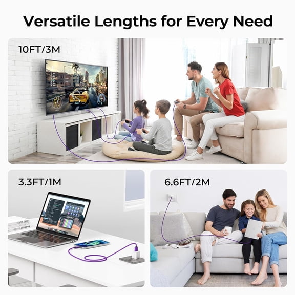 ASIASN-USB Type C Charger Cable 10FT 2Pack,Nylon Charging Cord for iPhone 17 16 Pro Plus Max,Samsung Galaxy Z Flip,Note 20 10,S10 S10E 10E S20 FE S23 S24 S22 Ultra,A52 A53 A54,Google Pixel 7 6 XL