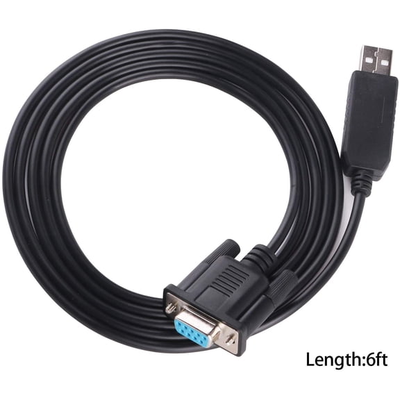 ASIASN-USB to RS-232 DB9 Female 9 Pin Null Modem Rollover Serial Adapter Cable for Windows,Linux MAC OS (Null Modem)