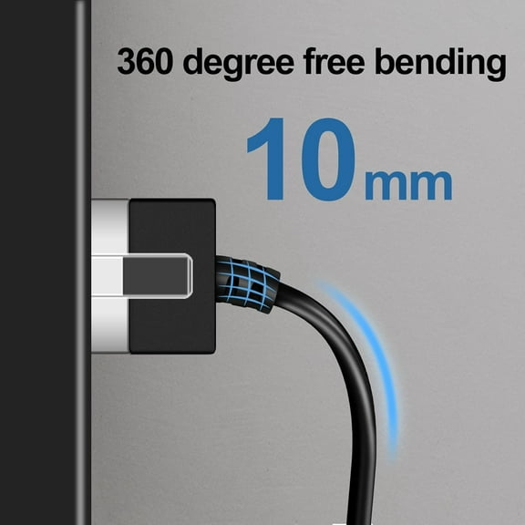 ASIASN-Ultra Thin Cat 6A Ethernet Cable 90 Degree Right Angled 10 Feet 2Pack, 10Gbps High-Speed Network Slim Cable, 550Mhz, Rj45 Flexible Ethernet Cable, for PC, Router, Windows (White)