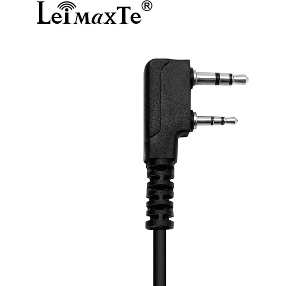 ASIASN-Walkie Talkie Headset Compatible with Baofeng, Kenwood Two Way Radio with Mic PTT Surveillance Earpiece, C-Ring