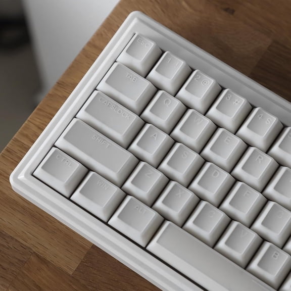 ASIASN-White Jade Keycaps, Double Shot PBT&PC Keyboard Jelly Key caps 142 Keys Cherry Profile Keycap Set for 60%/65%/75%/TKL/96%/100% Magnetic Mechanical Keyboard