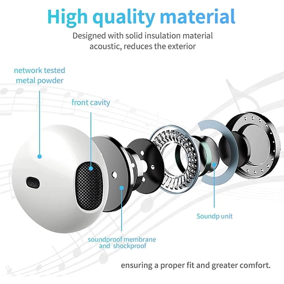 ASIASN-Wired Earbuds Headphones 4 Pack, 3.5mm Jack Ear Buds with Microphone and High Sound Quality, Earphones Compatible with Computer Laptop iPad and Android Phones in School Office and Home