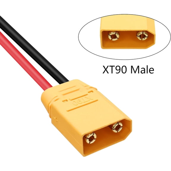 ASIASN-XT90 Male to XT90 Female Plug Connector,XT90 2M/6.5FT 10AWG Extension Wire,for RC Lipo Battery FPV Drone Large Model Airplane etc.