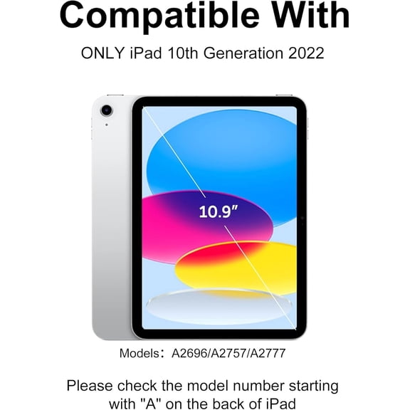 ASIASN-for iPad (A16) 11th Generation Case with Keyboard, Smart Stand Folio Detachable Bluetooth Keyboard Cover with Pencil Holder for iPad 11-inch A16 2025 10th Gen 10.9 Inch 2022 (Light Blue)