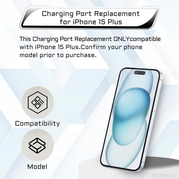 ASIASN-for iPhone 15 Plus Charging Port Flex Cable Replacement USB-C ...