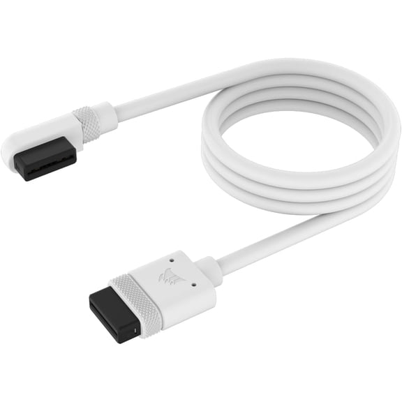 ASIASN-iCUE Link Slim Cable - 600mm Straight/Slim 90 - White