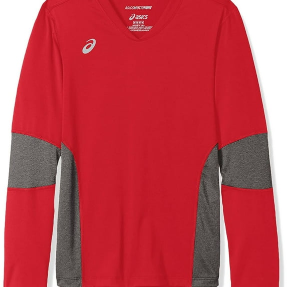 ASICS Boys 2-Tone Jersey, Red, Big Kids (8-20), M