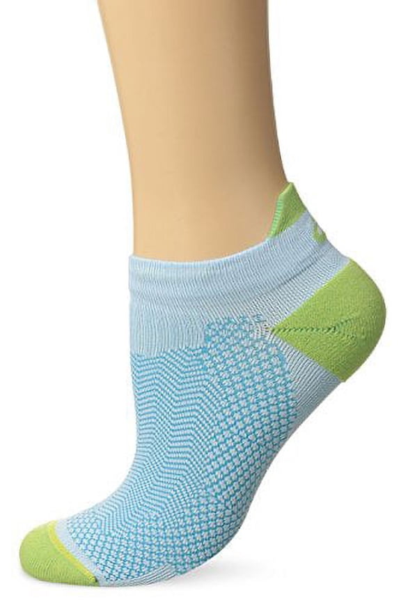 Cooling Single Tab Running Socks, Turquoise/Pistachio,