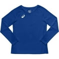 thumbnail image 1 of ASICS Girls Spin Serve Volleyball Basic T-Shirt, Blue, Big Kids (8-20), M, 1 of 1