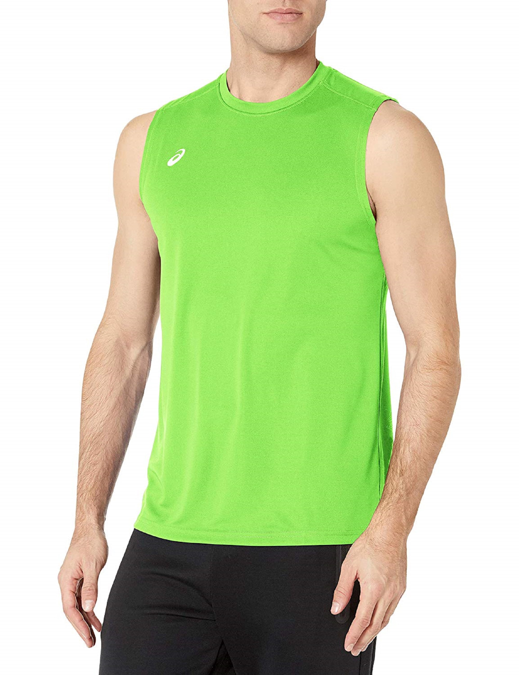 ASICS Men s Circuit 8 Warm up Sleeveless Neon Green X Small Walmart