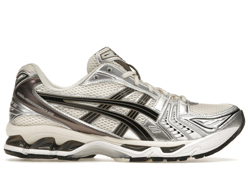 靴 asics Gel-Kayano 14 cream/black 255cm ASICS Men's Gel-Kayano 14 Cream Black Metallic Plum Running