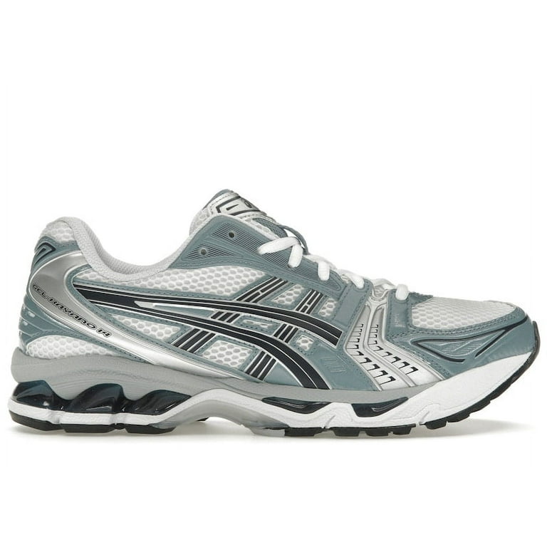靴 ASICS GEL-KAYANO 14 White/Fjordgrey ASICS Gel Kayano 14 'White Fjord Grey' — Kick Game