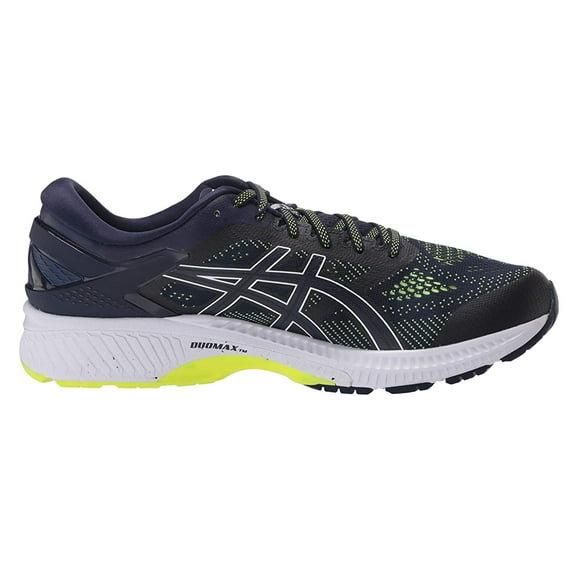 ASICS Men's Gel-Kayano 26 Running Shoe, Peacoat/Safety Yellow, 13 D(M) US