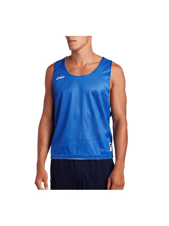 ASICS Men's Lacrosse Scrimmage Round-Neck Royal/White Top, Sz. S/M