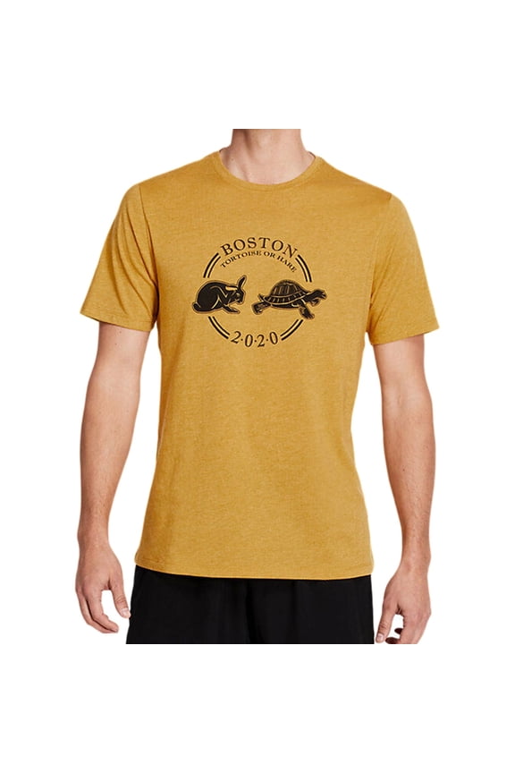 Mens Boston Tortoise or Hare 2020 Graphic T-Shirt, Yellow, Medium