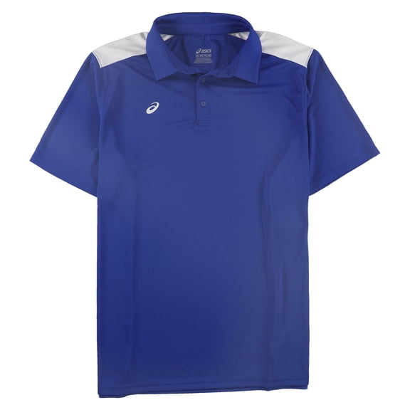 ASICS Mens Core Blocked Polo Shirt, Blue, Small