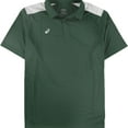 thumbnail image 1 of ASICS Mens Core Blocked Polo Shirt, Green, XX-Large, 1 of 2