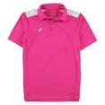thumbnail image 1 of ASICS Mens Core Blocked Polo Shirt, Pink, XX-Large, 1 of 2