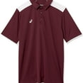thumbnail image 1 of ASICS Mens Core Blocked Polo Shirt, Red, X-Large, 1 of 1