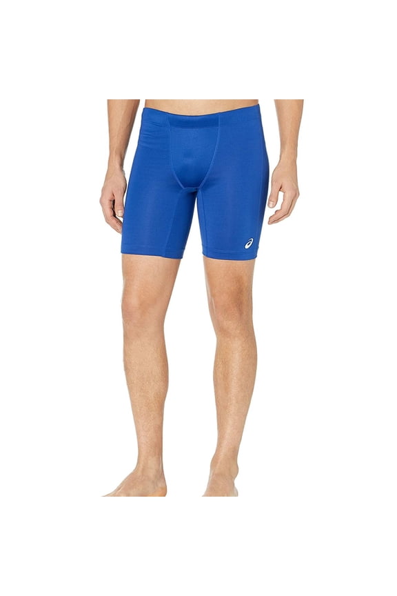 Mens Enduro Fitted Solid Athletic Workout Shorts, Blue, X-Small