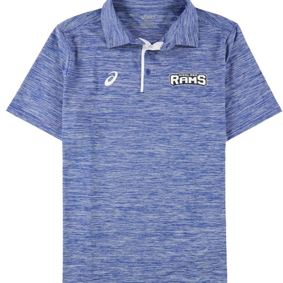 ASICS Mens Highland Rams Polo Shirt, Blue, Large