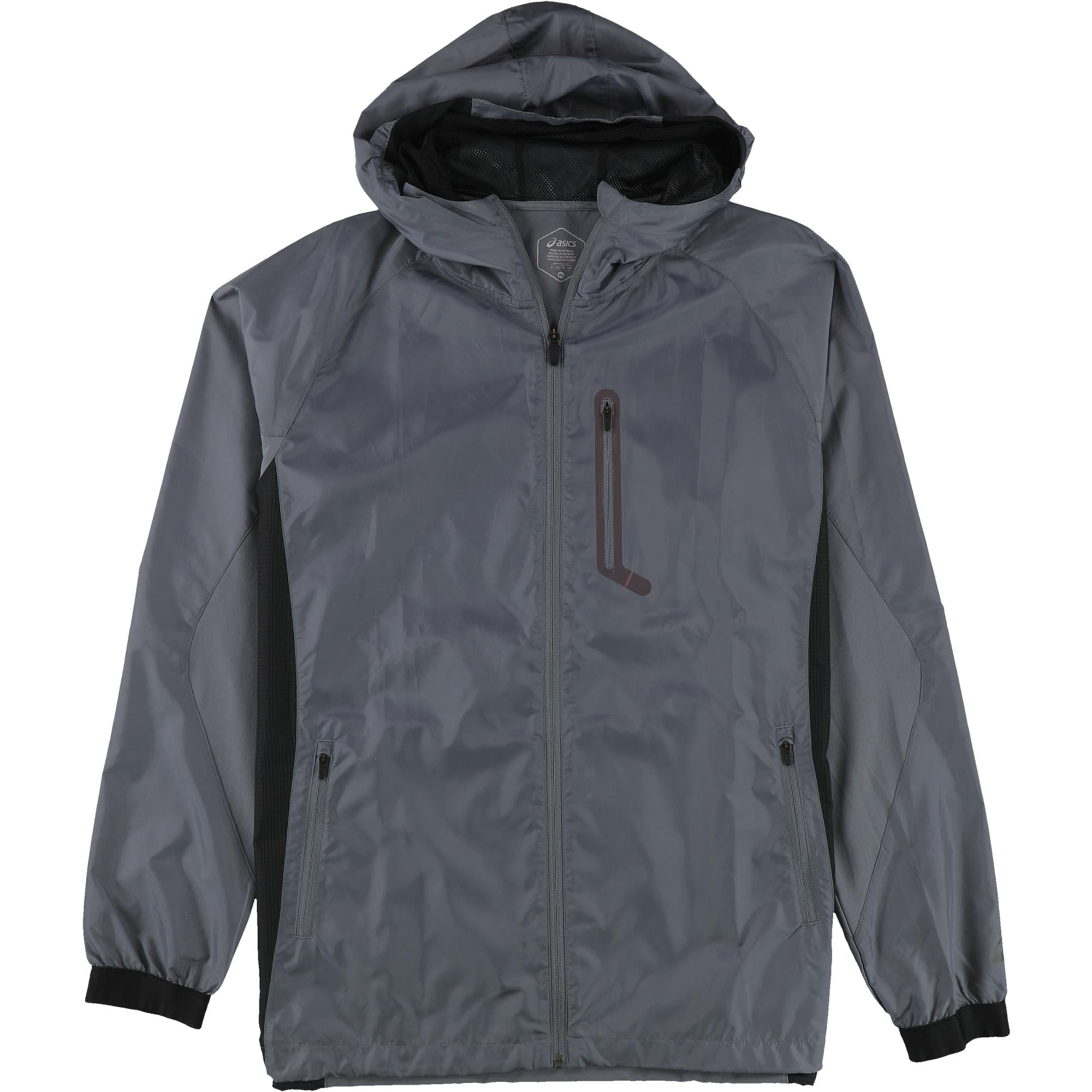 ASICS Mens Hybrid Woven Windbreaker Jacket, Grey, X-Large