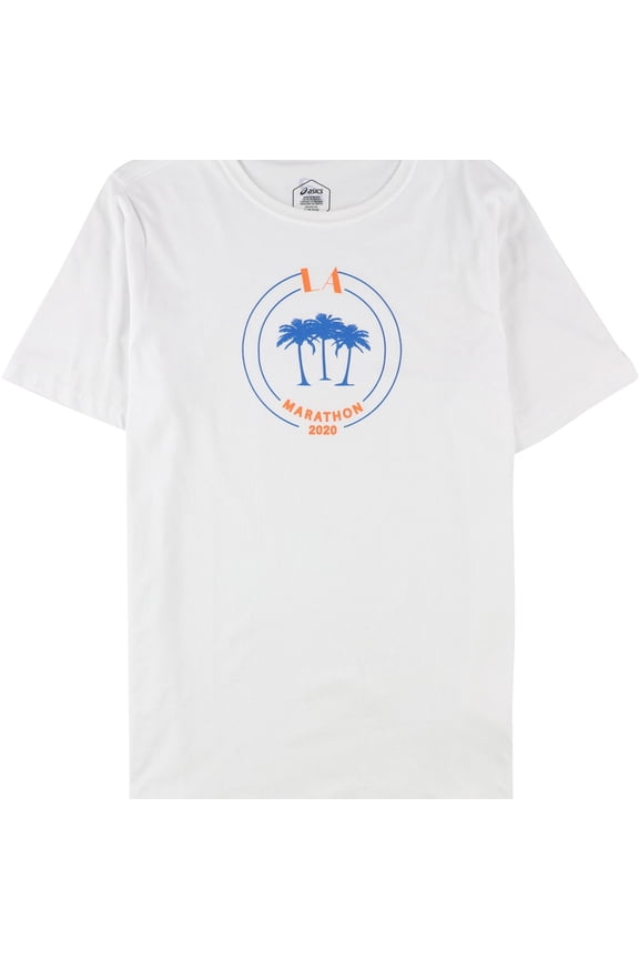 Mens LA Marathon 2020 Graphic T-Shirt, White, Large
