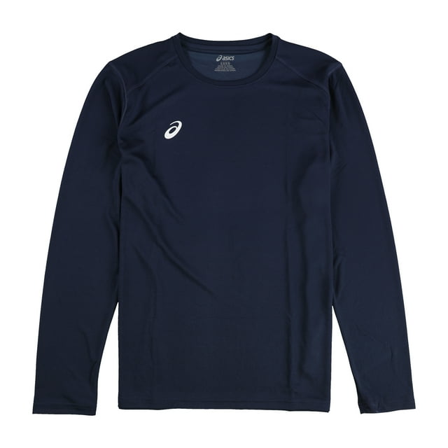 ASICS Mens Plain Logo Basic T-Shirt, Blue, X-Small