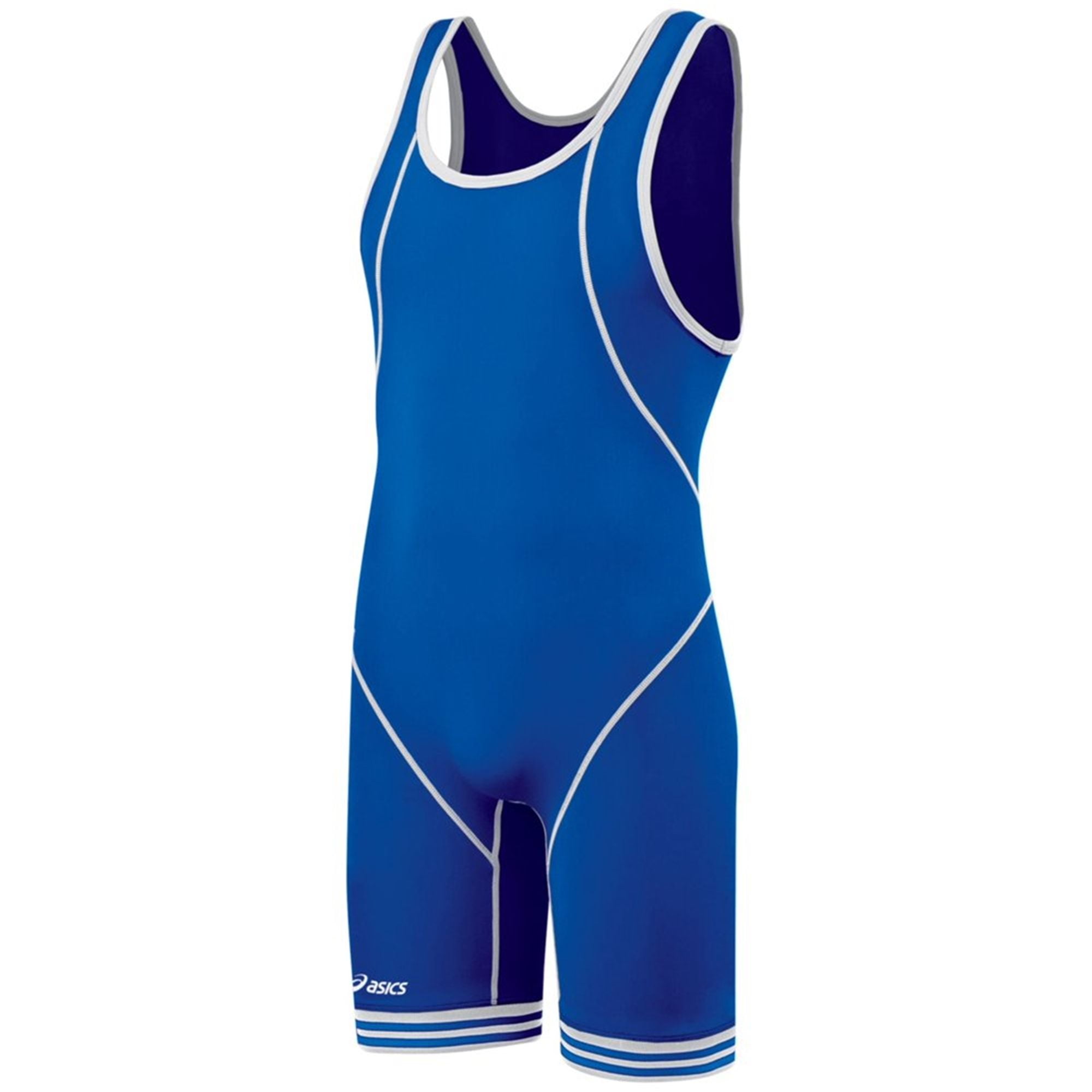 Wrestling 青 サンドバッグ ASICS Mens Snap Down Wrestling Singlet Bodysuit Jumpsuit, Blue