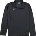 thumbnail image 1 of ASICS Mens Solid Henley Shirt, Grey, Small, 1 of 2
