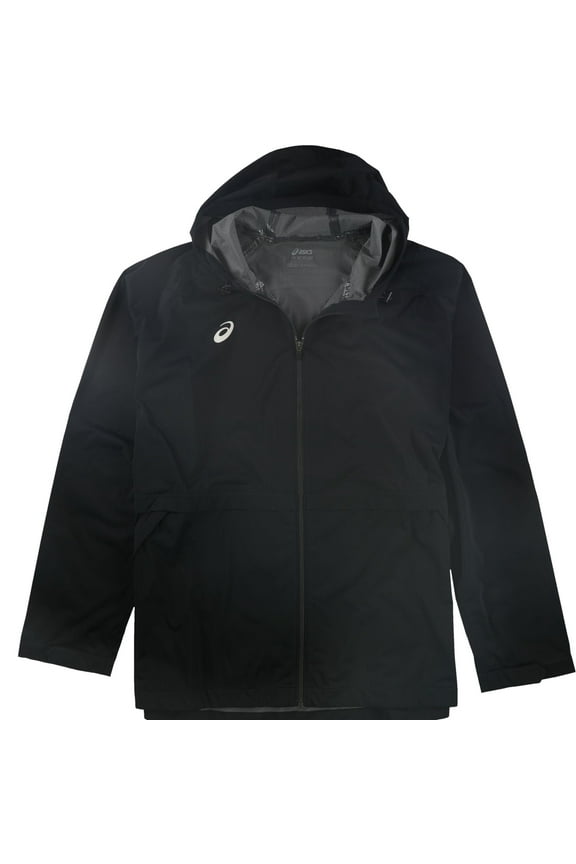 Mens Team Rain Windbreaker Jacket, Black, Small