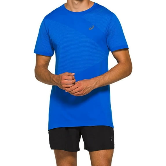ASICS Mens Tokyo Seamless Basic T-Shirt, Blue, Small