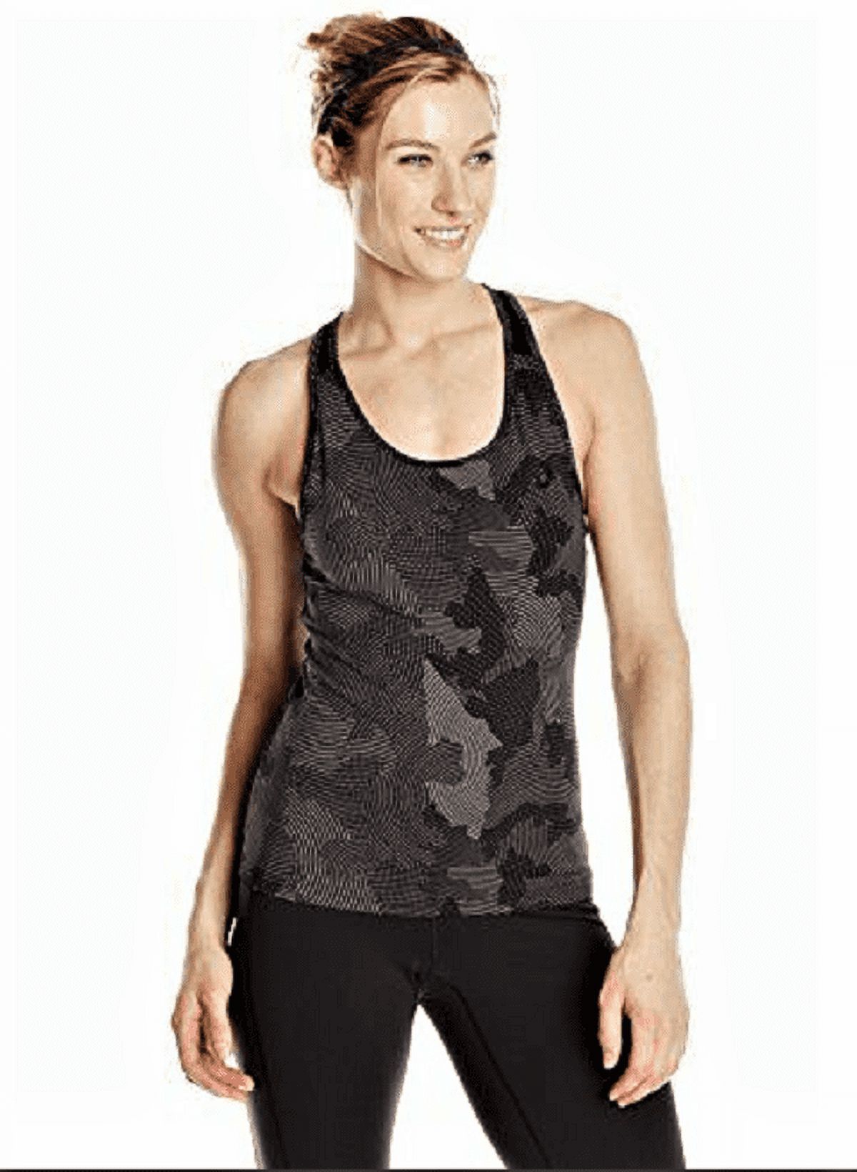 ASICS Women's 121801 Train for Sport Racerback Black Print Tank, Sz ...
