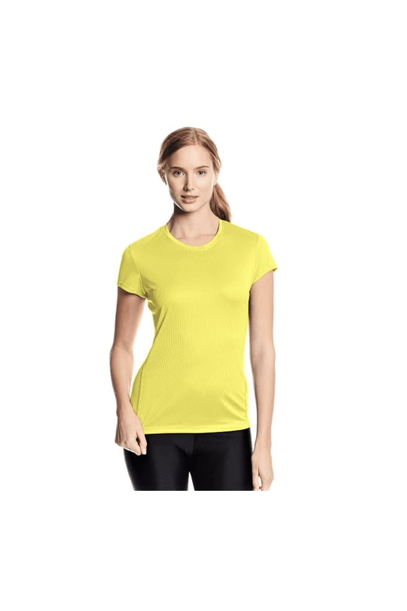 ASICS Women's Core WR1631 Short Sleeve Electric Lime Top, Sz. L
