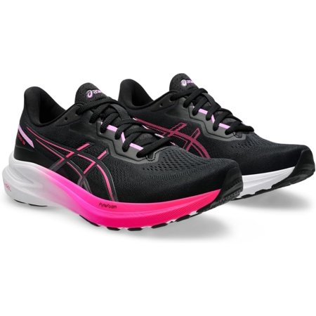 ASICS Women's GT-1000 13 Running Shoes, Black/Pink Glow, US 6 Medium