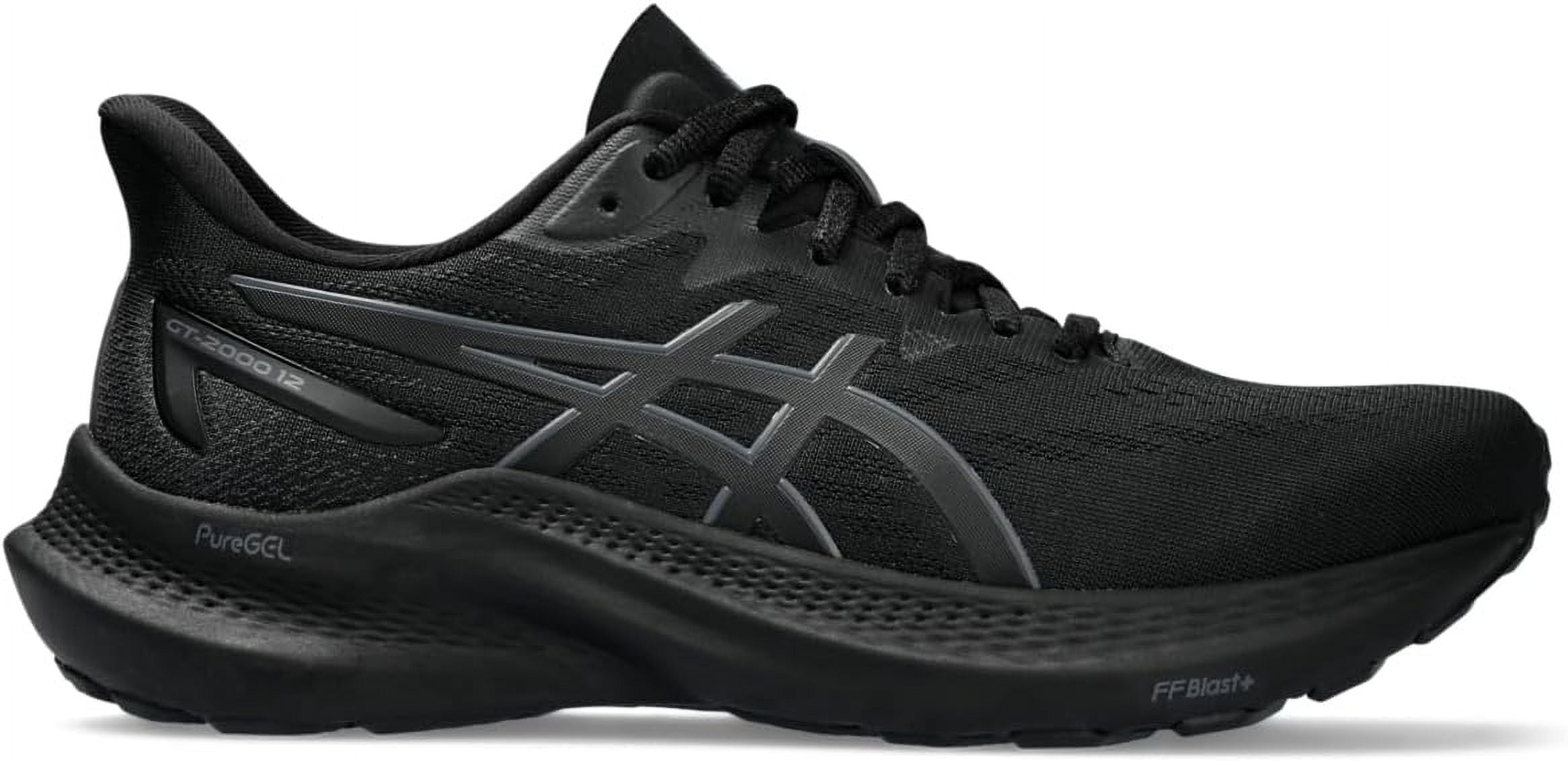 ASICS Women's GT-2000 12 Running Shoes, Black/Black, US D