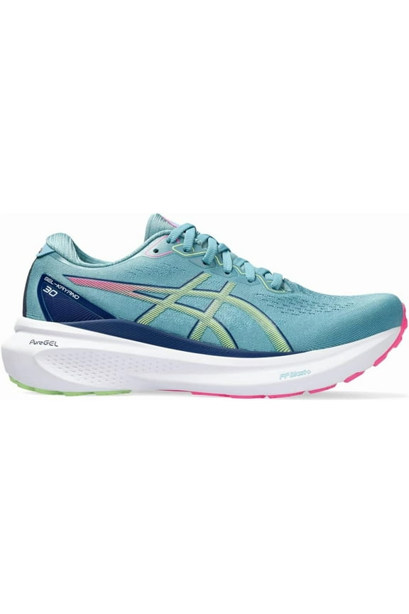 Women's Gel-Kayano 30 Running Shoes, Gris Blue/Lime Green, US 6.5 B
