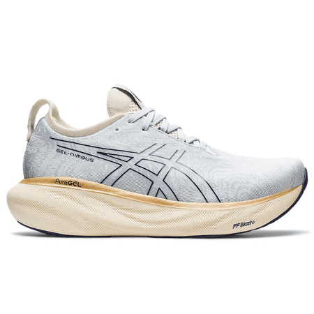 ASICS Women's Gel-Nimbus 25 Running Shoes, 12 US ( Standard ), Sky/Cream